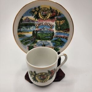 Vintage Oregon Souvenir Cup And Saucer